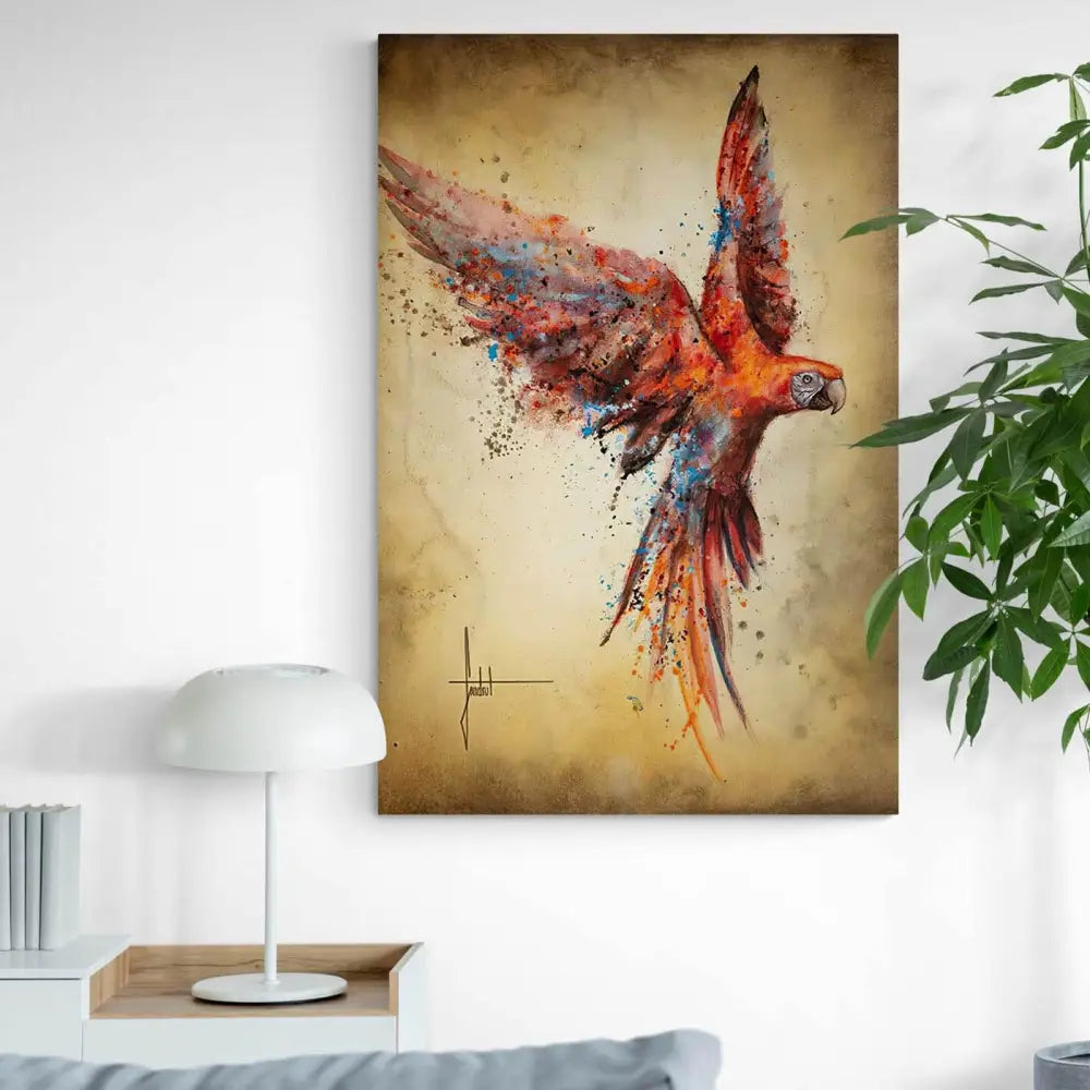 Tableau Perroquet Coloré - Montableaudeco