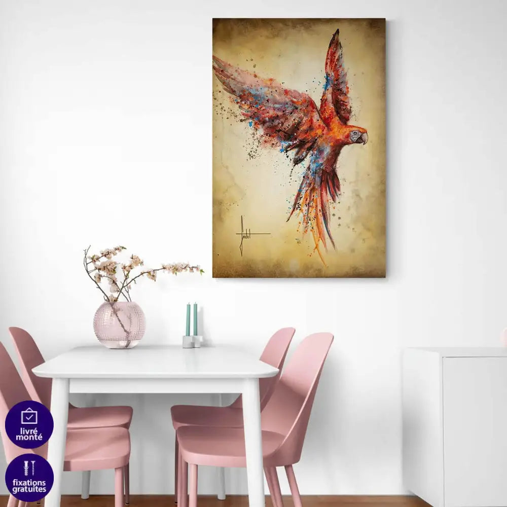 Tableau Perroquet Coloré - Montableaudeco