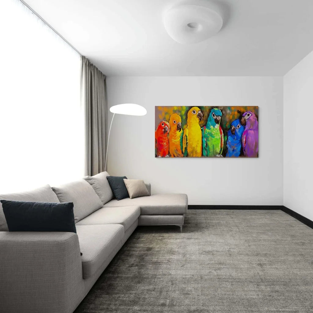 Tableau Perroquets Coloré - Montableaudeco