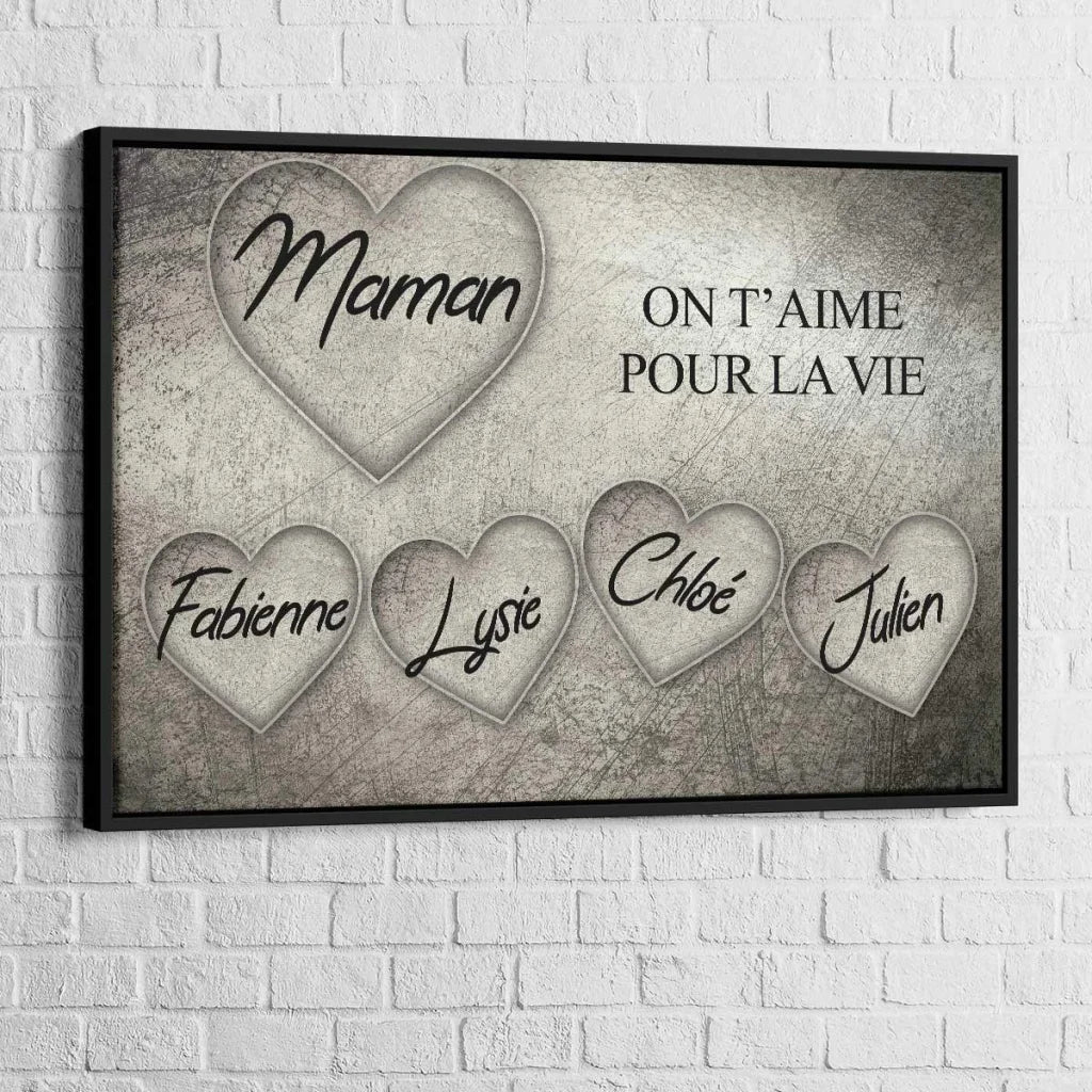 Tableau Personnalisé Famille Maman - Montableaudeco