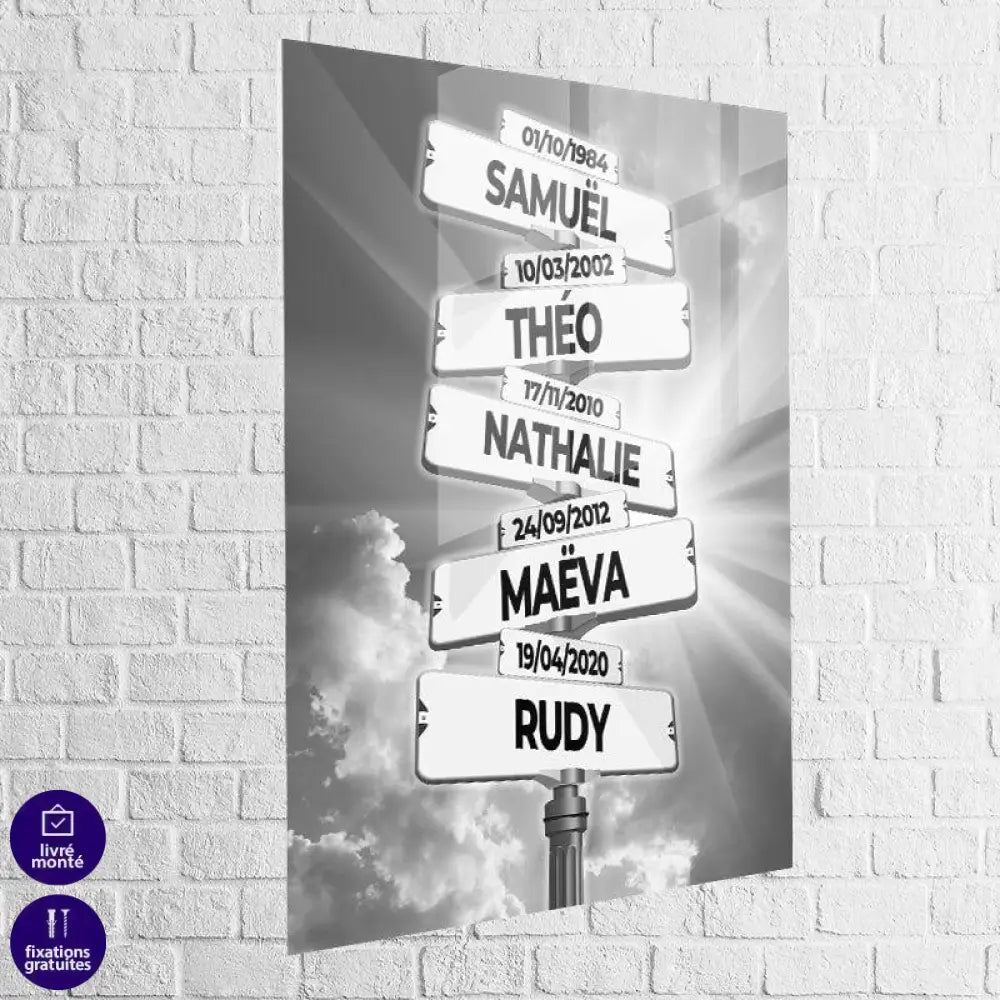 Tableau Personnalisé Prénoms Nuage - Montableaudeco