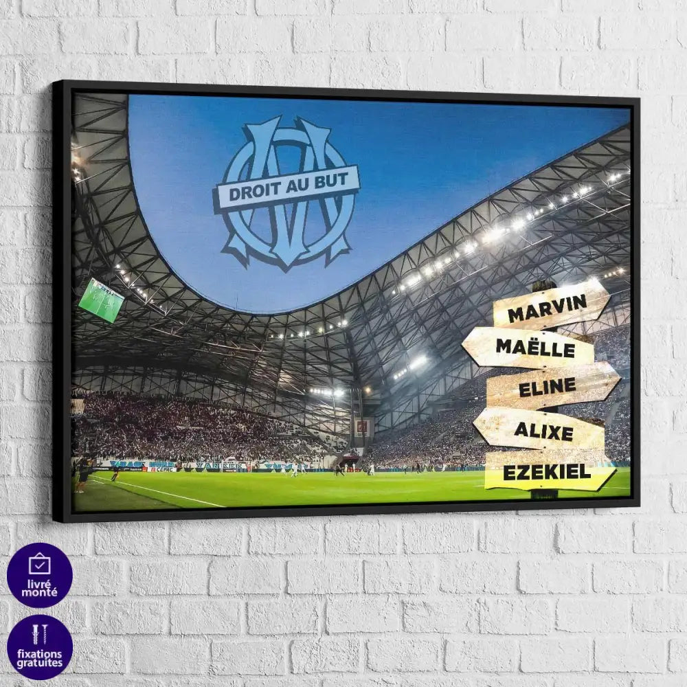 Tableau Personnalisé Supporter OM - Montableaudeco