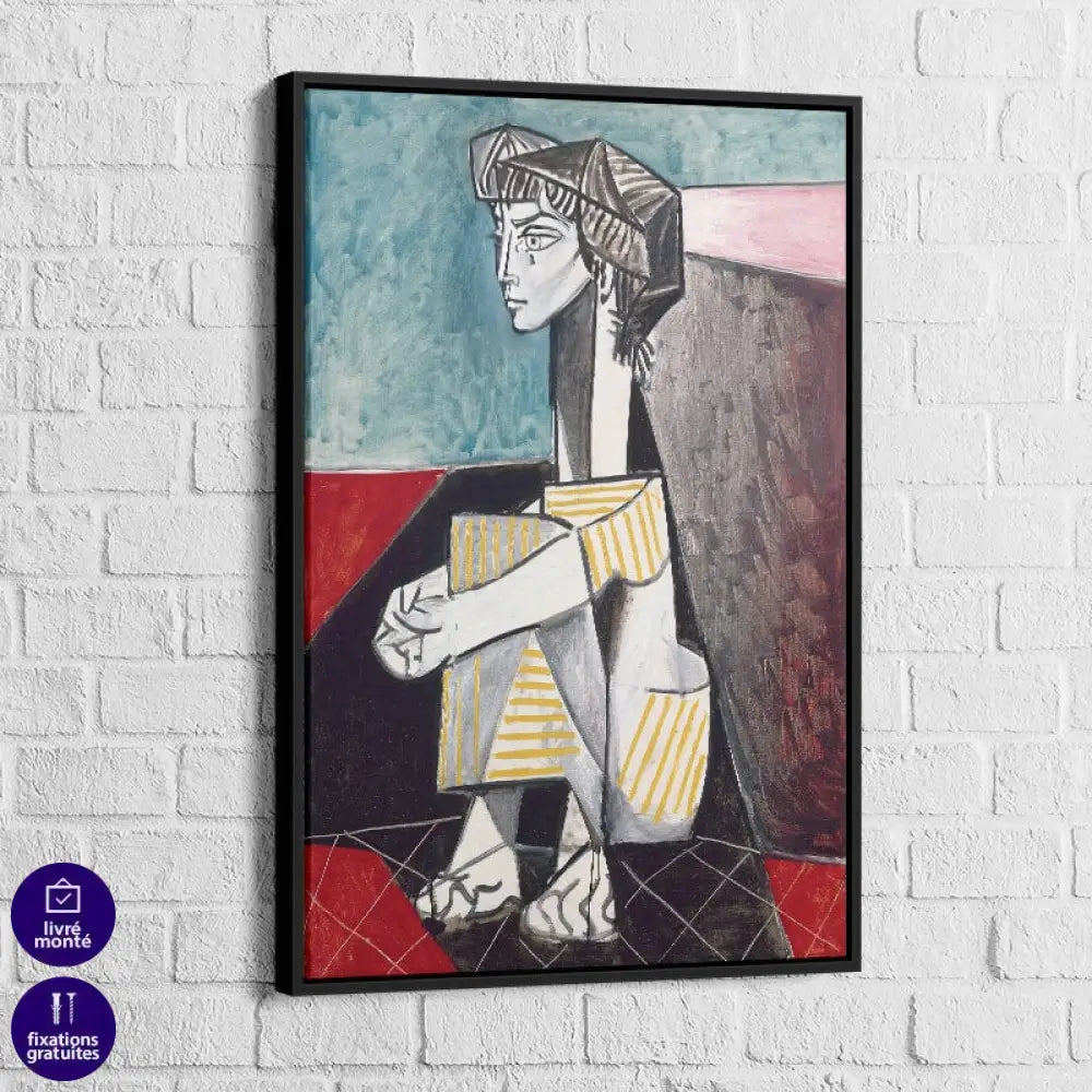 tableau pablo picasso jacqueline avec les mains croiséé B
