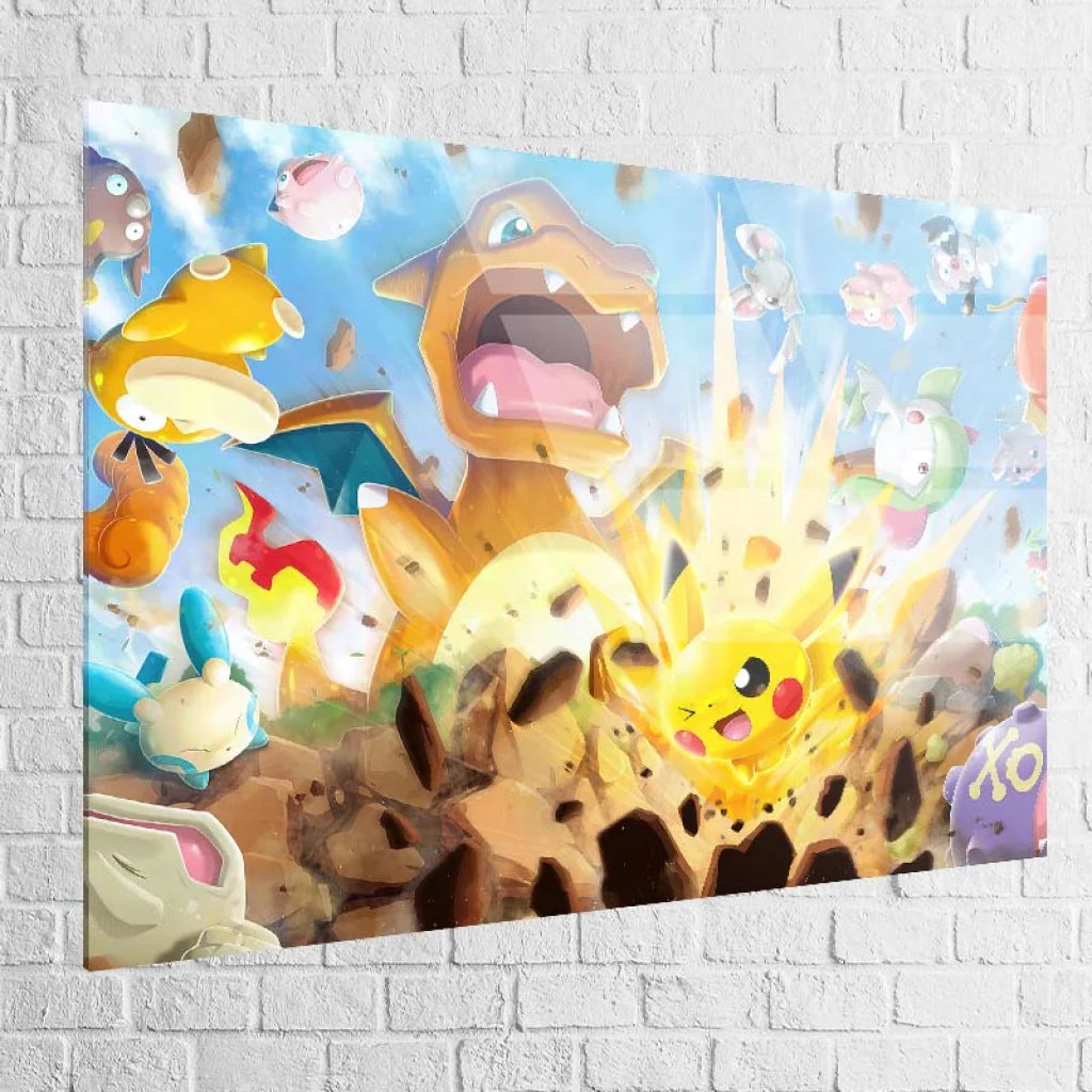tableau mural pop culture pokémon plexiglas