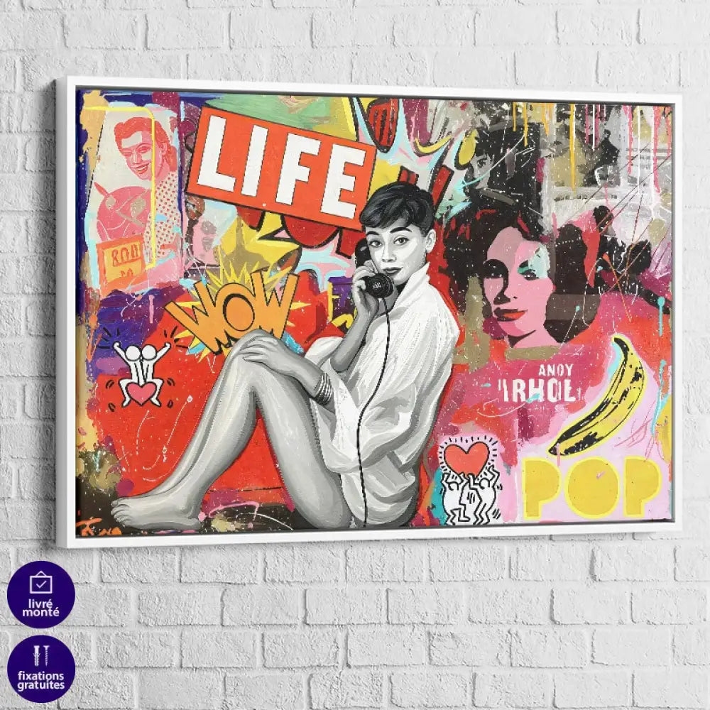 déco mur salon style comics et icônes