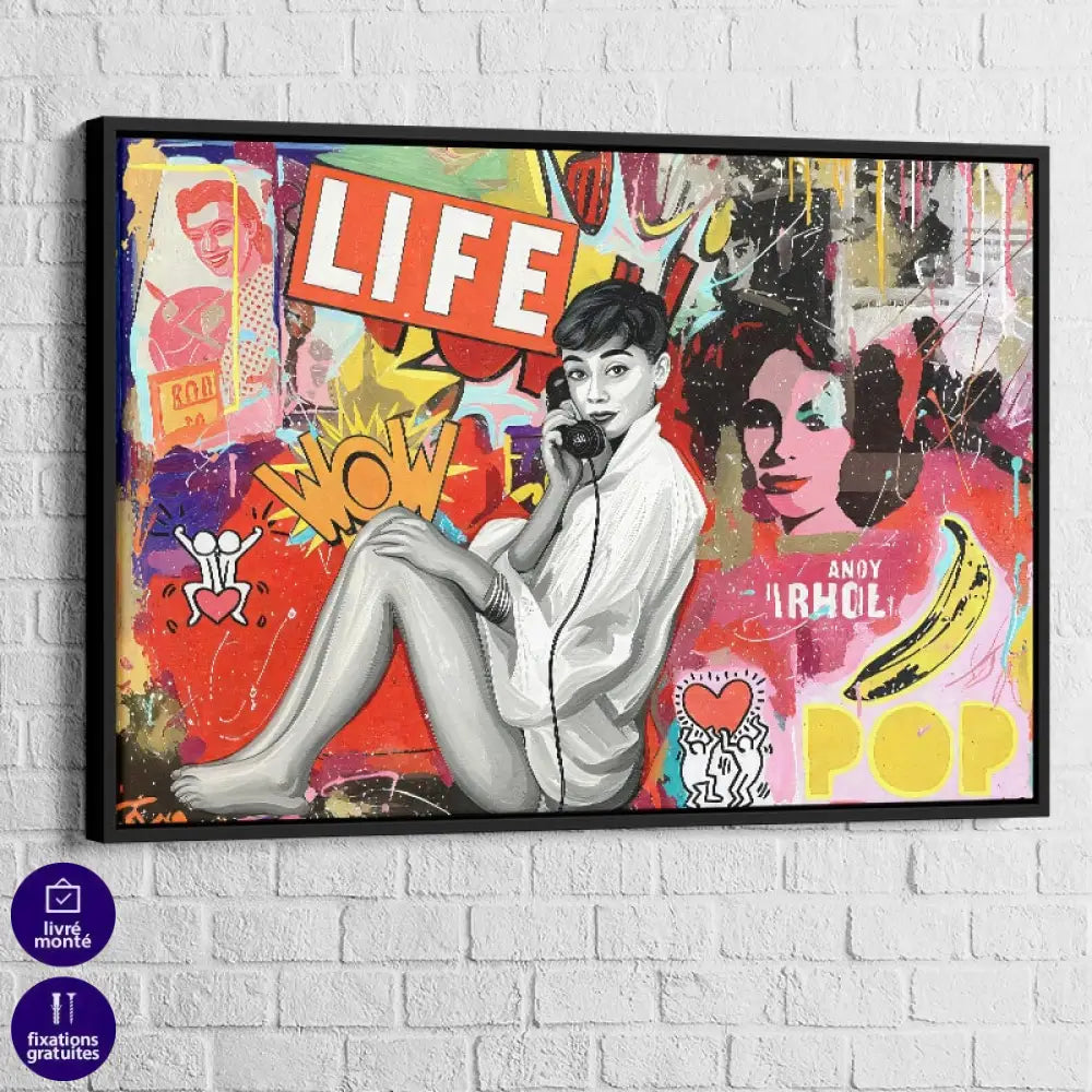 illustration murale Life is Pop