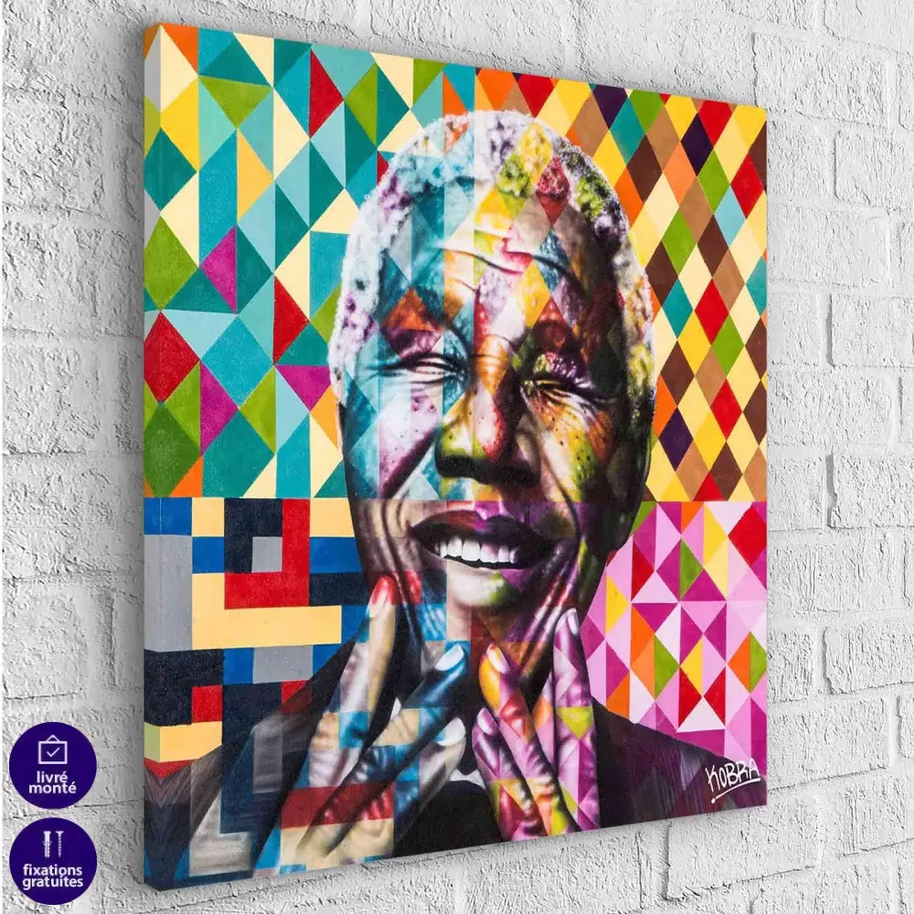 Tableau Pop Art Nelson Mandela Portrait - Montableaudeco