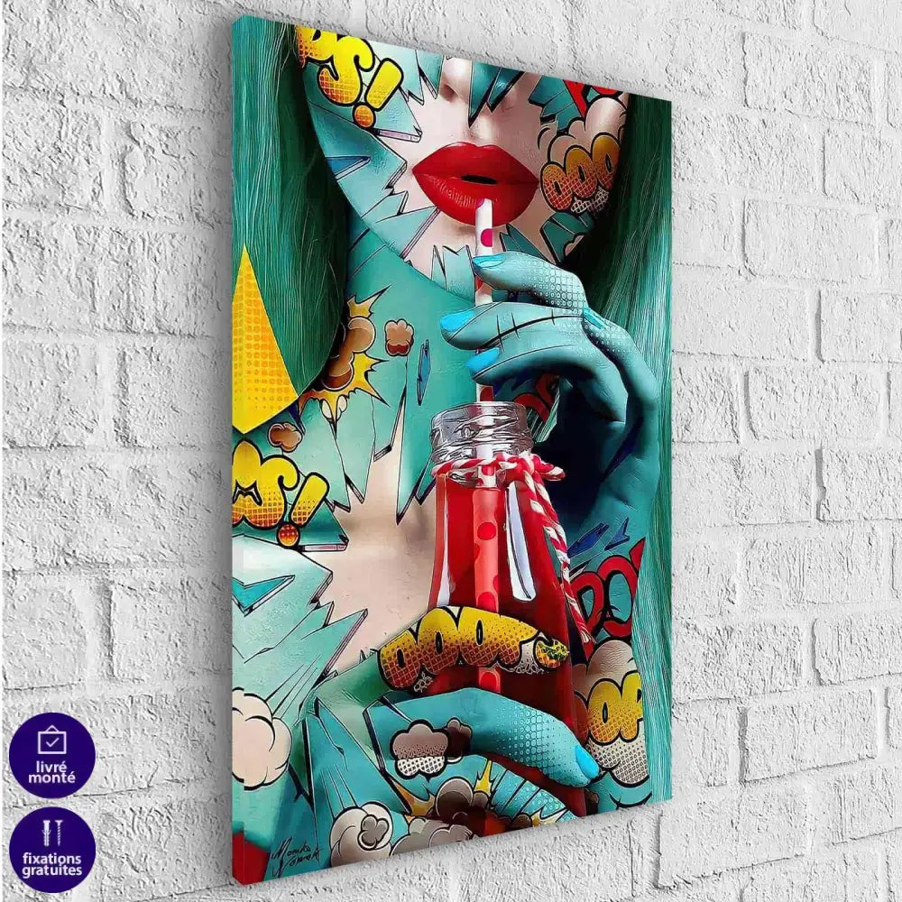 Tableau Pop Art Tatoo Girl - Montableaudeco