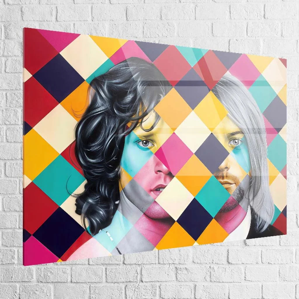 Tableau Pop Art Visages en Fusion Tableau Pop Art