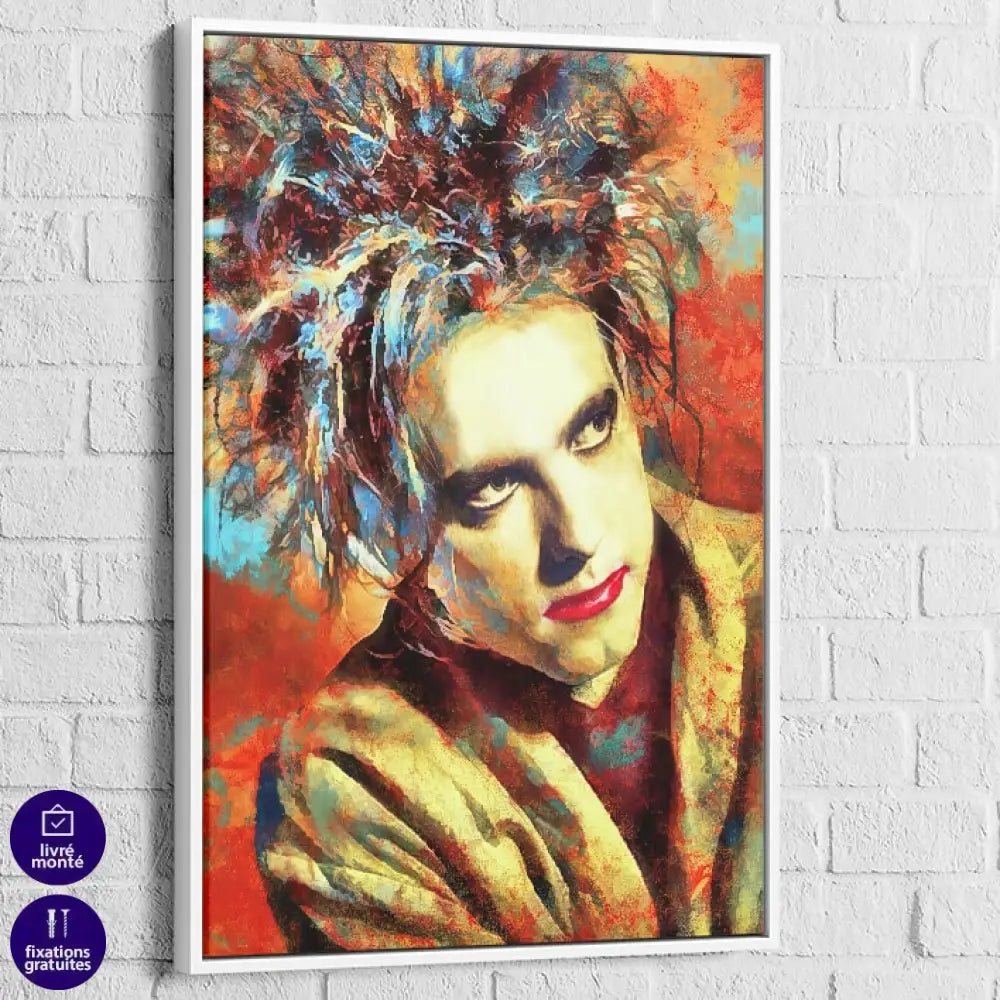 Tableau Robert Smith Mélancolie Éternelle 40x60cm / Cadre Blanc Tableau Éléphant
