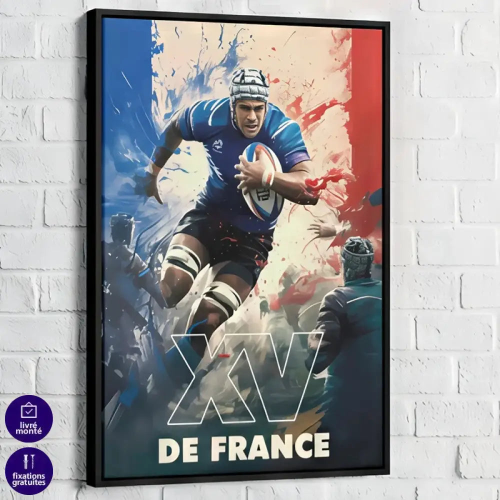 Toile tendue XV de France dynamique pour salon ou chambre
