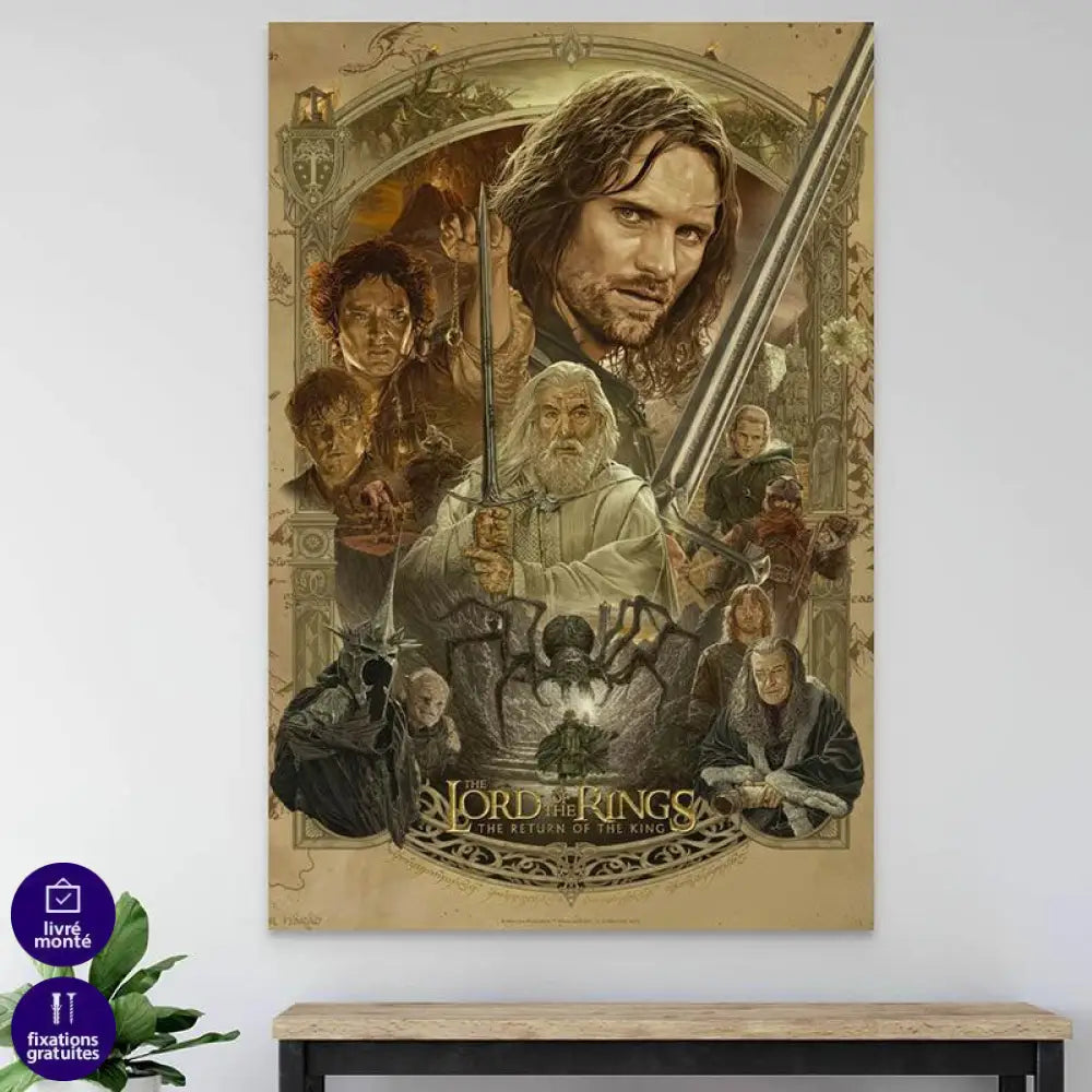 Tableau Seigneur des Anneaux Retour Du Roi - Montableaudeco