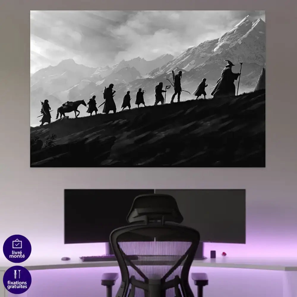 Toile tendue Seigneur des Anneaux – Vers la Montagne du Destin, style cinématographique