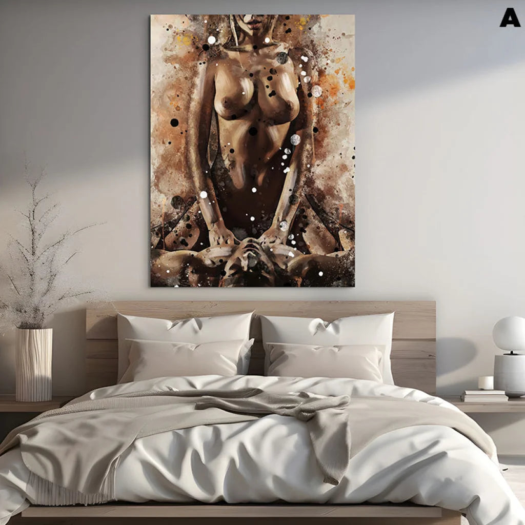 tableau nu contemporain silhouettes élégantes