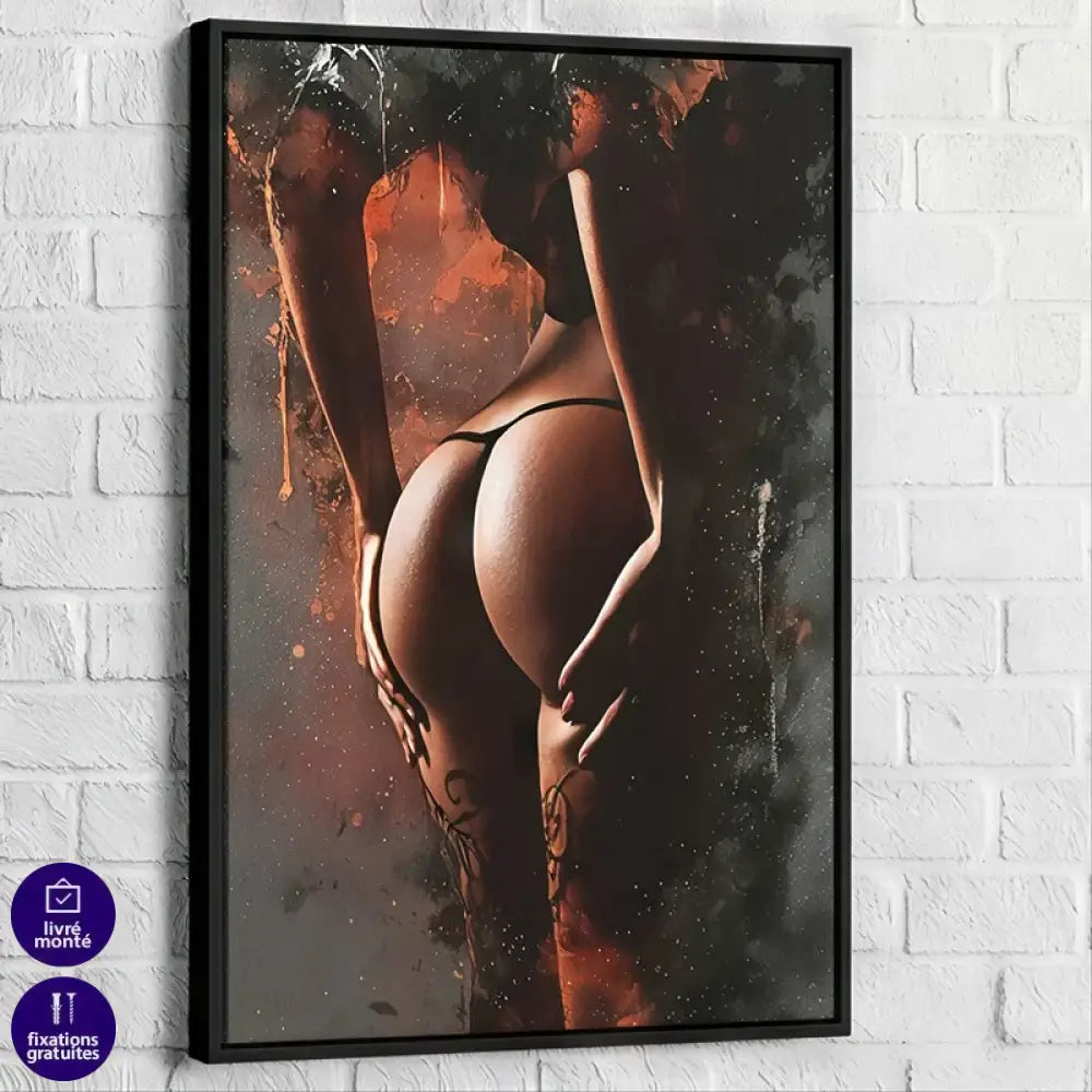 Illustration de nu féminin sensuel en peinture contemporaine