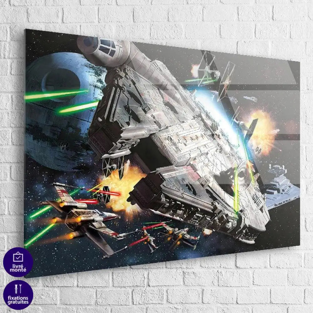 Tableau Star Wars L'attaque de L'étoile Noir - Montableaudeco