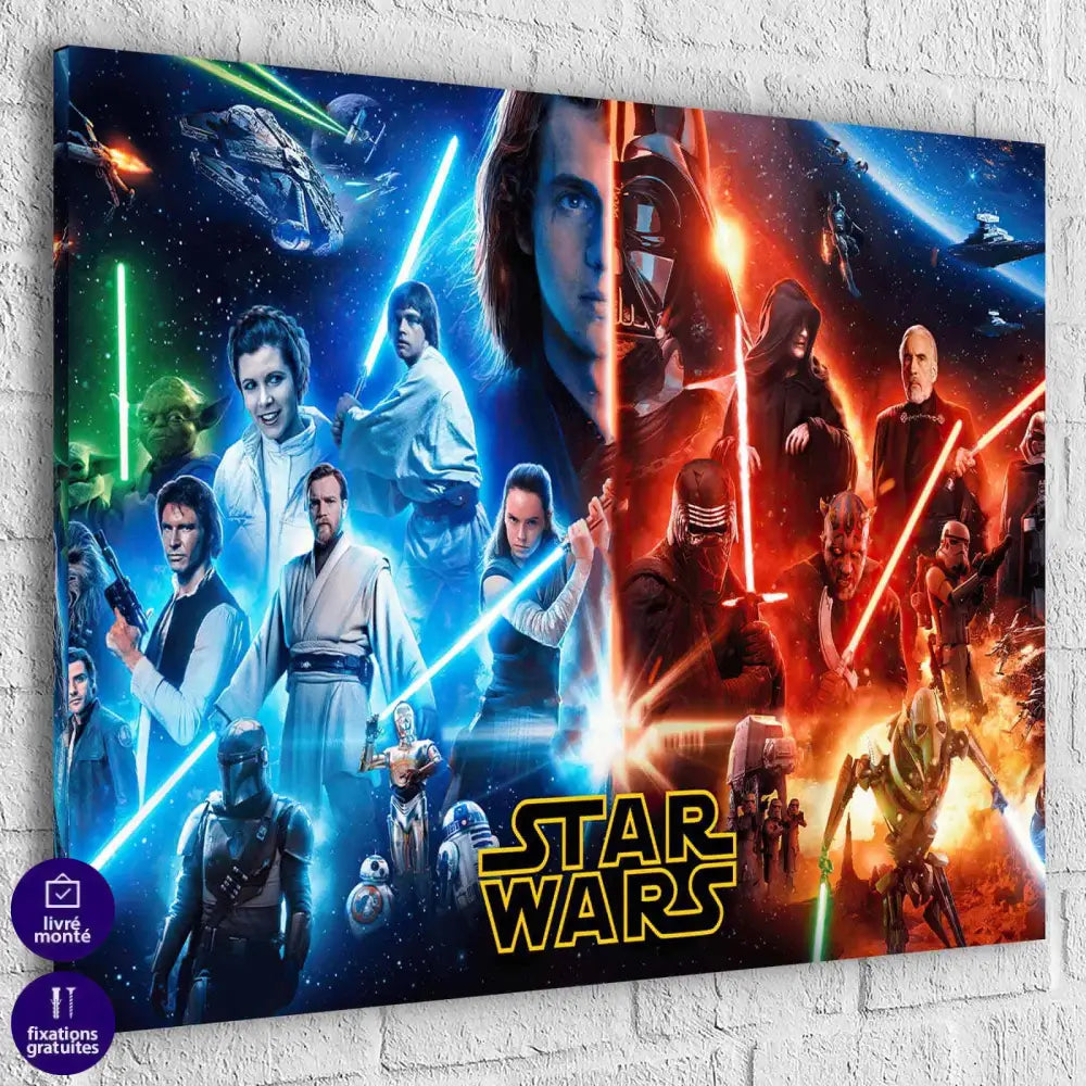 Tableau Star Wars Les Films - Montableaudeco