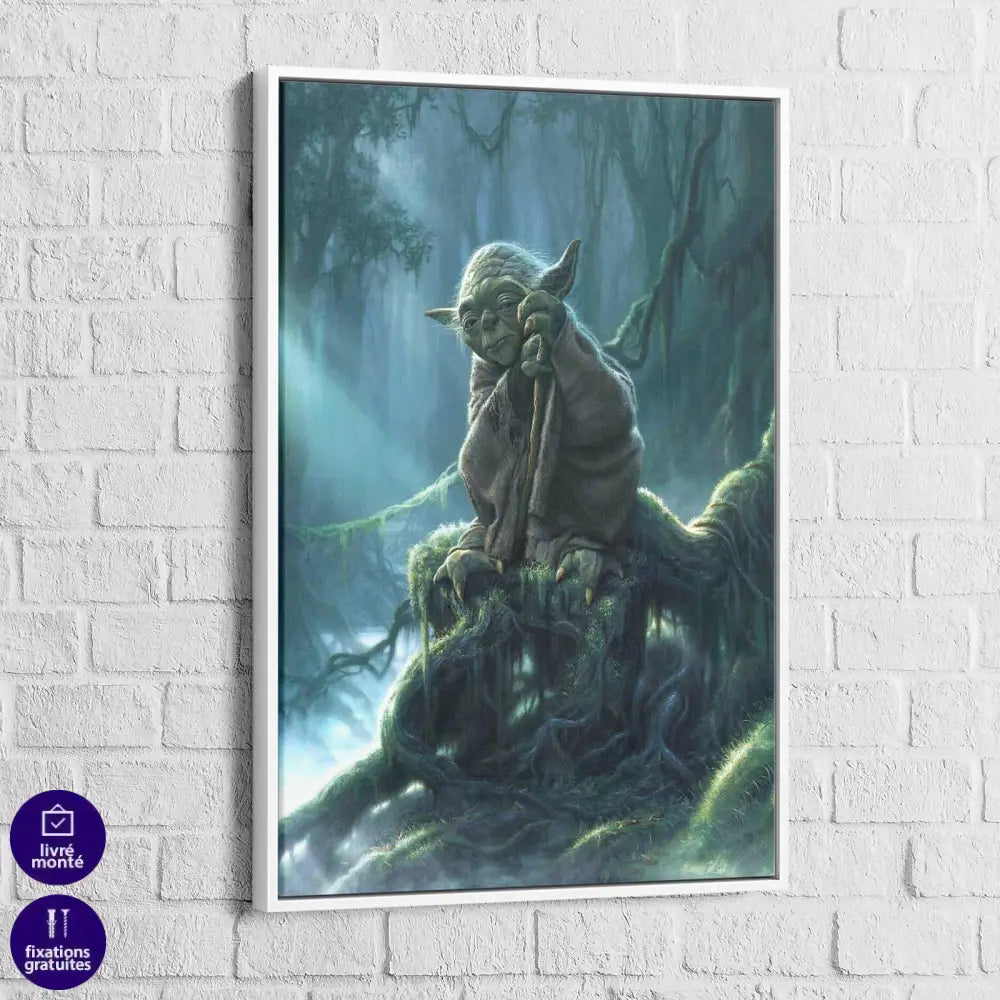 Tableau Star Wars Yoda Planète - Montableaudeco