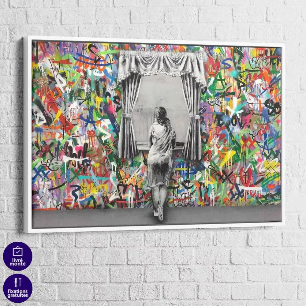 Tableau Street Art Banksy The Window - Montableaudeco