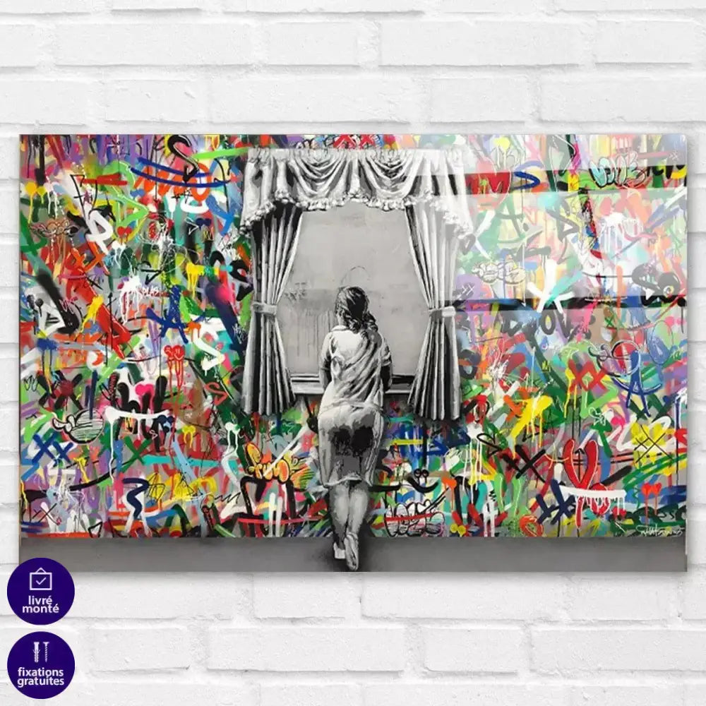 Tableau Street Art Banksy The Window - Montableaudeco