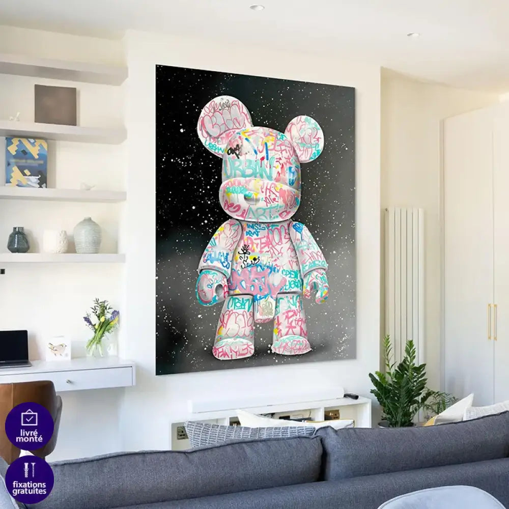 figurine ours graffiti urbain tags love art urban liberty