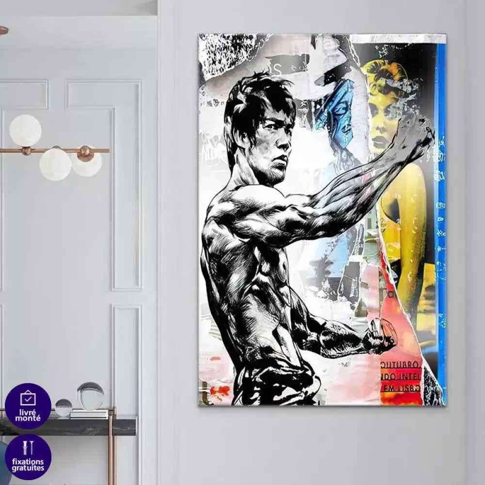 Tableau Street Art Bruce Lee - Montableaudeco