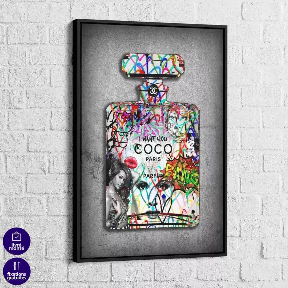 Tableau Street Art Chanel I Want You - Montableaudeco