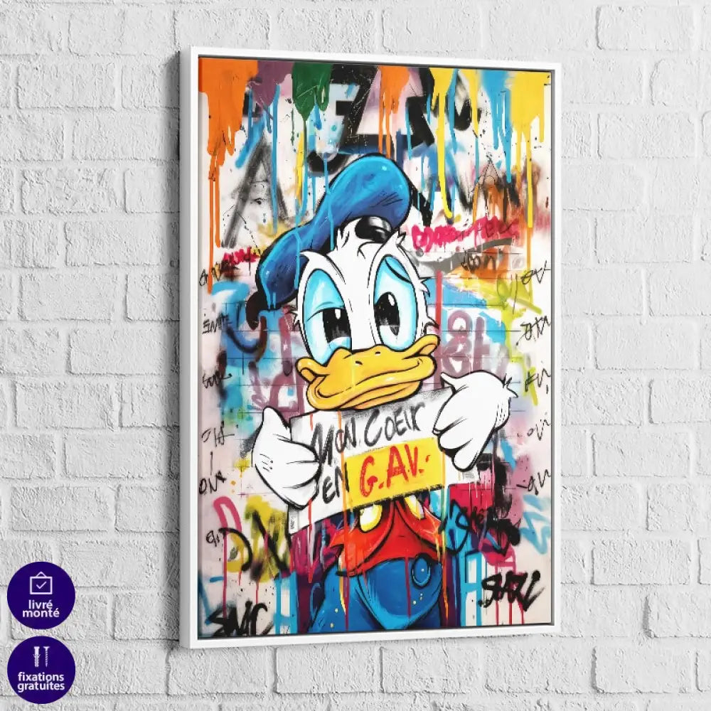 Tableau Street Art | Donald en G.A.V | Profitez Des Promos -20% d