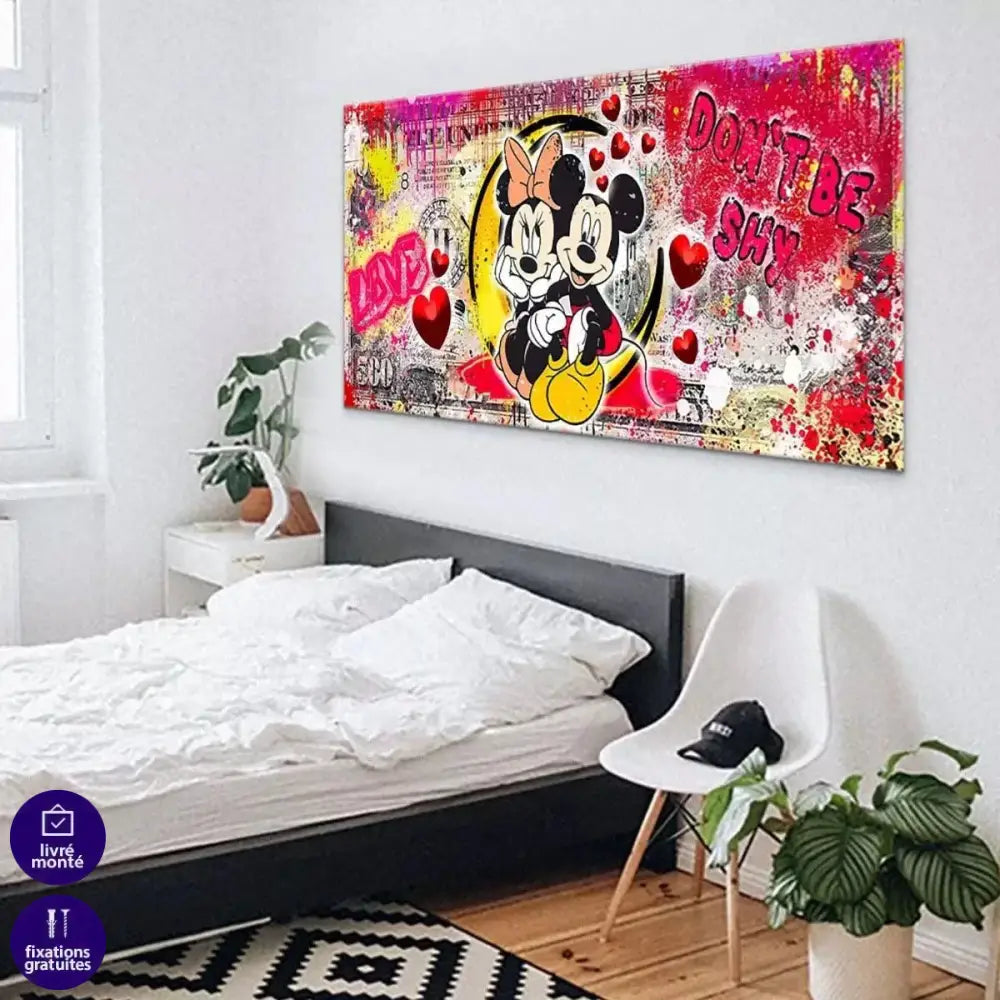 Tableau Street Art Don't Be Shy - Montableaudeco