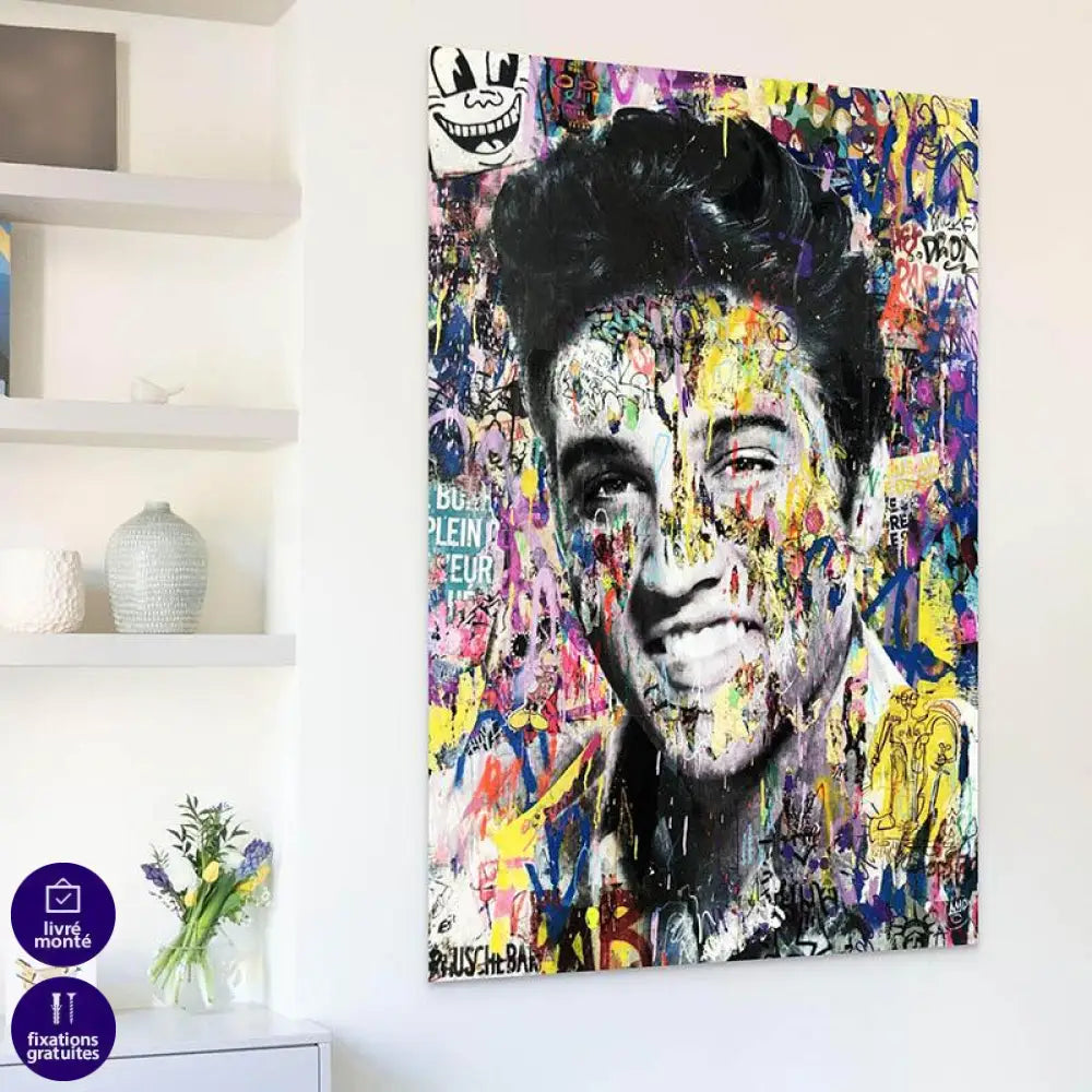 Tableau Street Art Elvis Presley - Montableaudeco