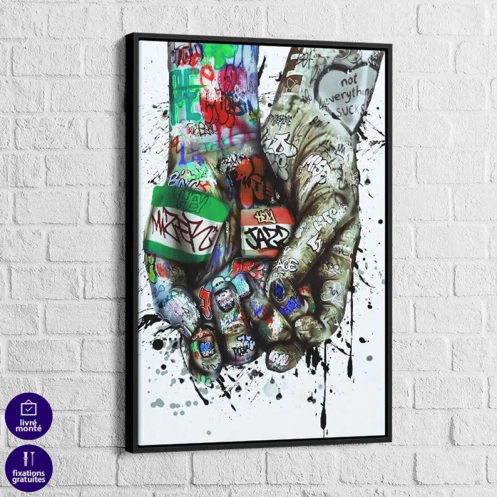 Tableau Street Art | Étreinte Urbaine | Promos -20% Livraison Gratuite c