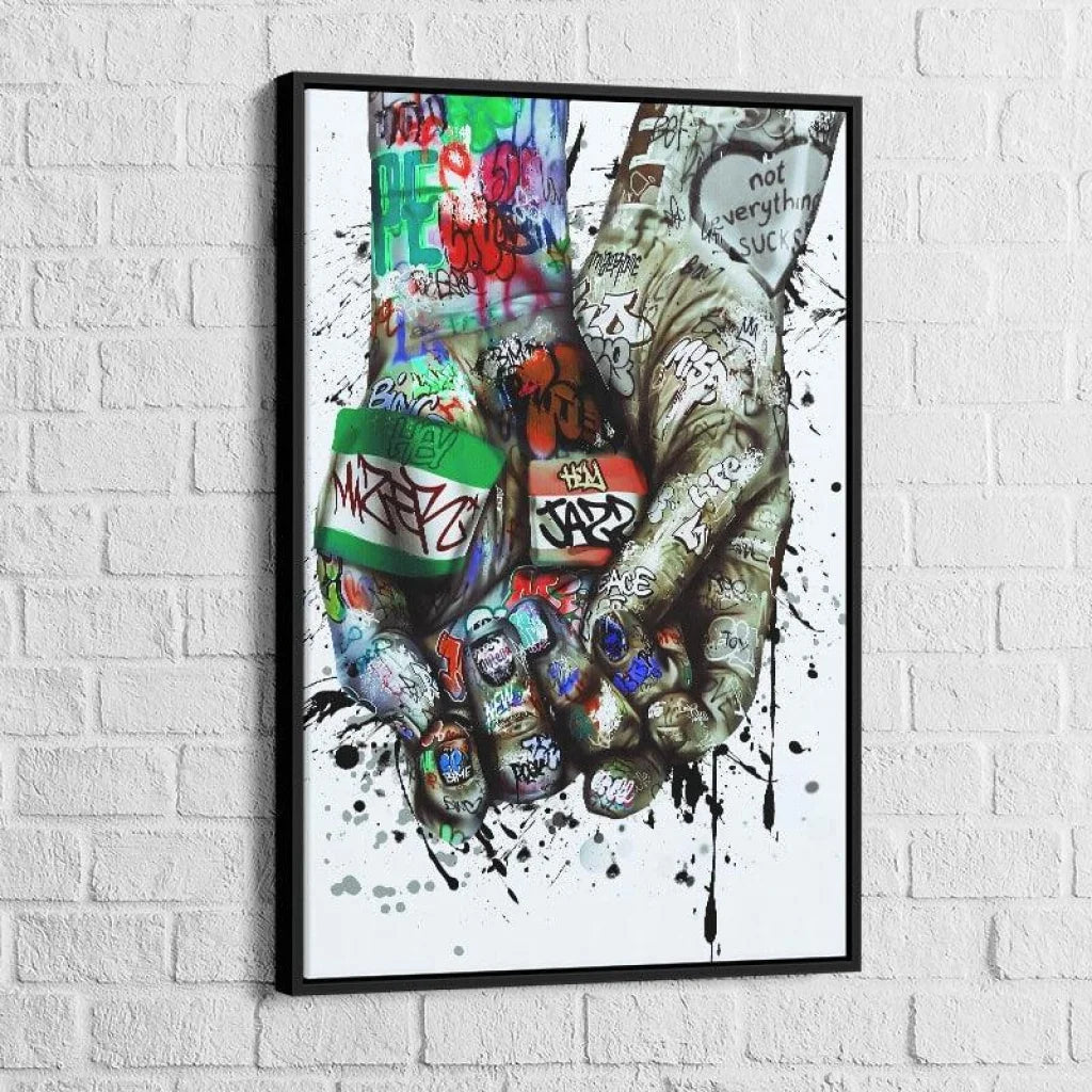 Tableau Street Art | Étreinte Urbaine | Promos -20% Livraison Gratuite c