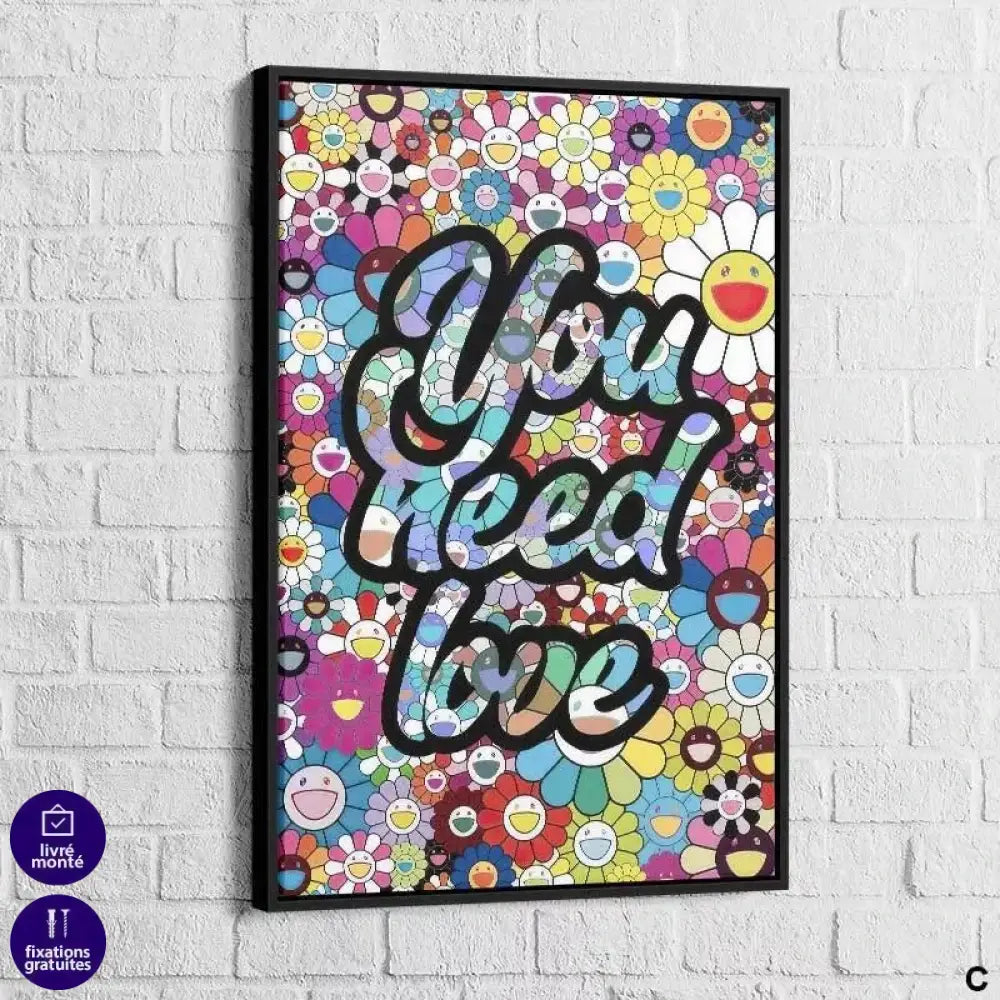 Tableau Street Art Graffiti Good Vibes - Montableaudeco