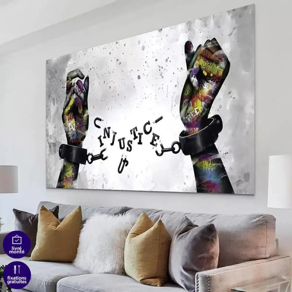 Tableau Street Art Injustice - Montableaudeco