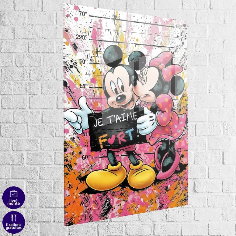 Tableau Street Art Je T’aime Fort 40x60cm / Plexiglas Tableau Street Art