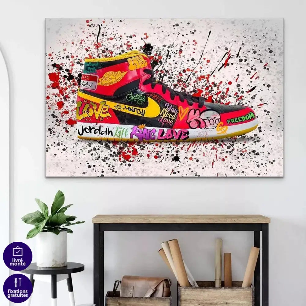 Tableau Street Art Jordan Freedom - Montableaudeco