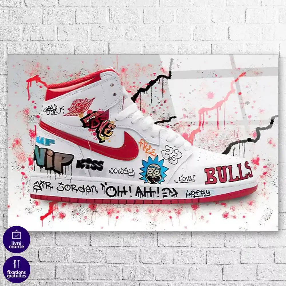 Tableau Street Art Jordan Graffiti - Montableaudeco