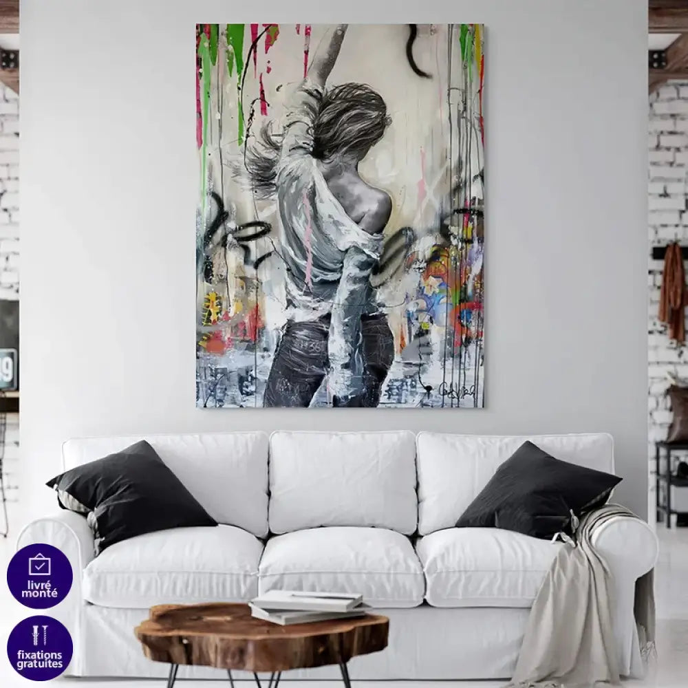 La Danseuse – mouvement et énergie urbaine au mur