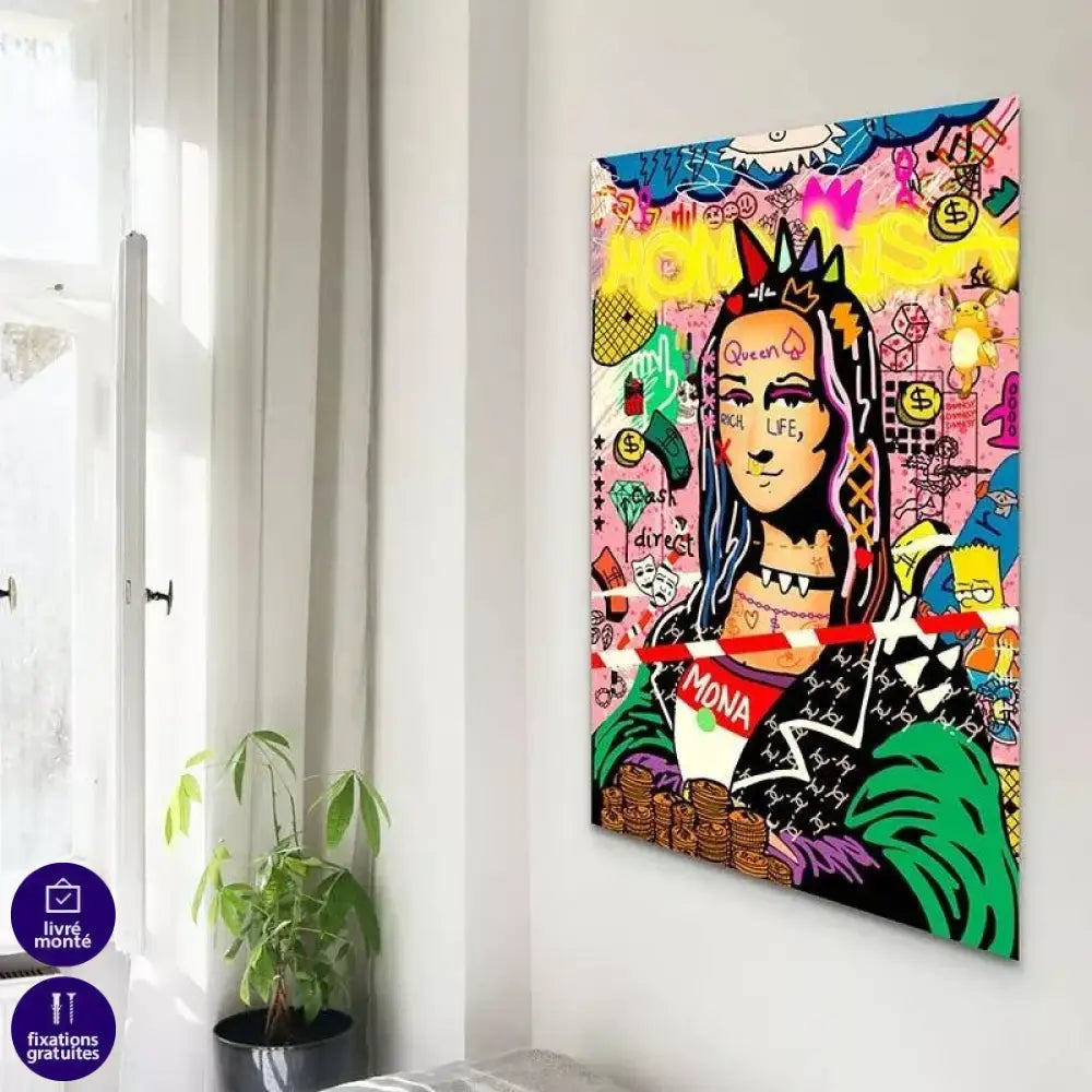 Tableau Street Art La Joconde Graf - Montableaudeco