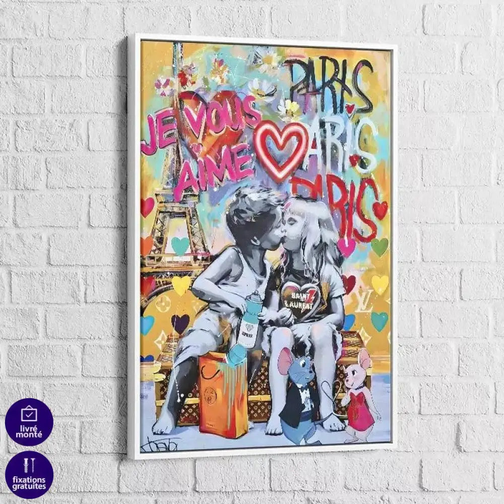Tableau Street Art L'amour Innoncent - Montableaudeco