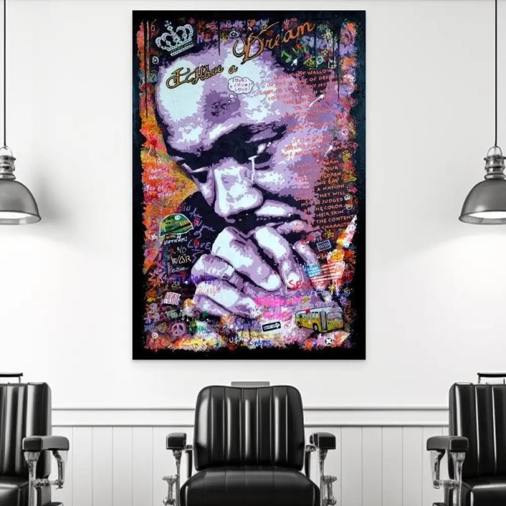 Tableau Street Art Martin Luther King - Montableaudeco
