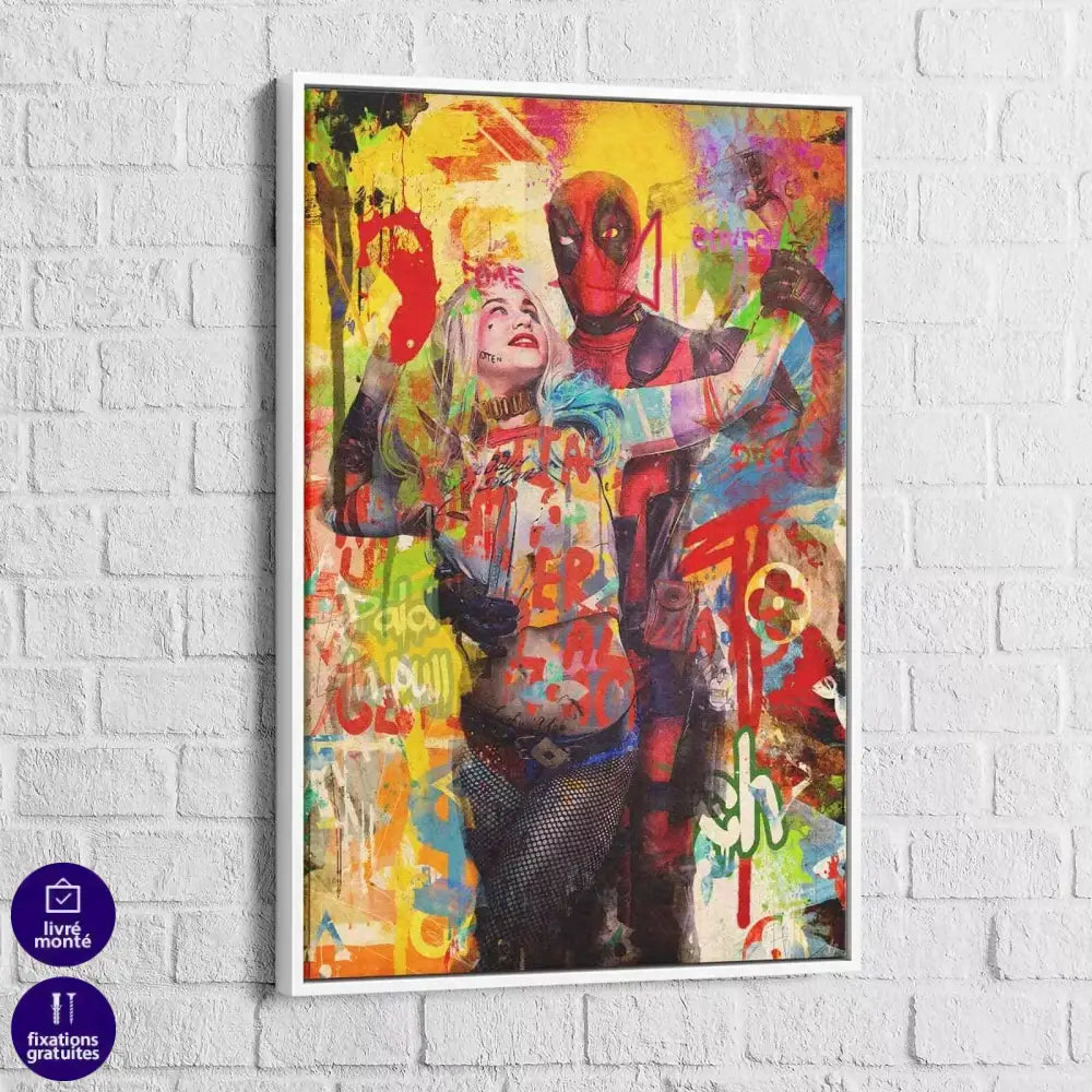 Tableau Street Art Marvel Deadpool - Montableaudeco