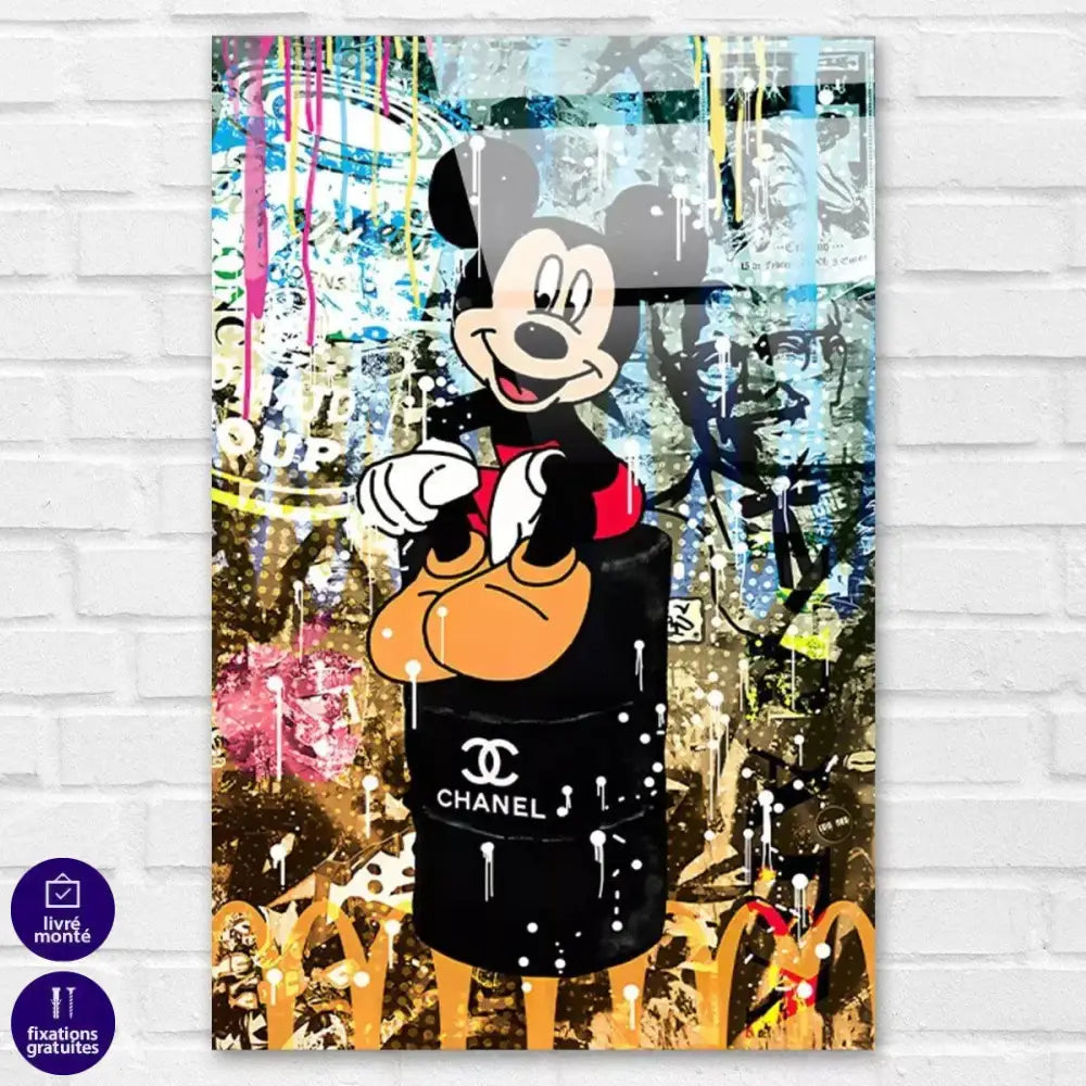 Tableau Street Art Mickey Chanel - Montableaudeco