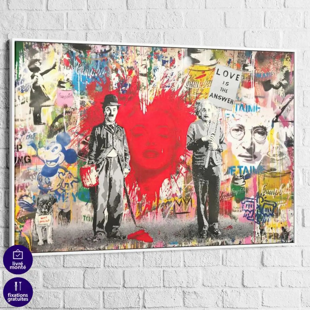 Tableau Street art Mickey et Albert - Montableaudeco