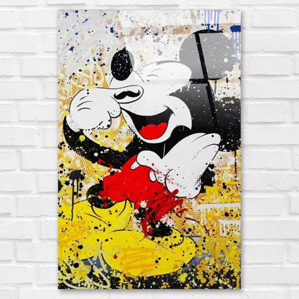 Tableau Street Art Mickey Hilare - Montableaudeco