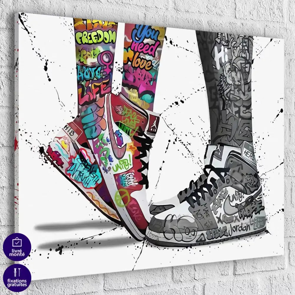 Tableau Street Art Nike Air - Montableaudeco