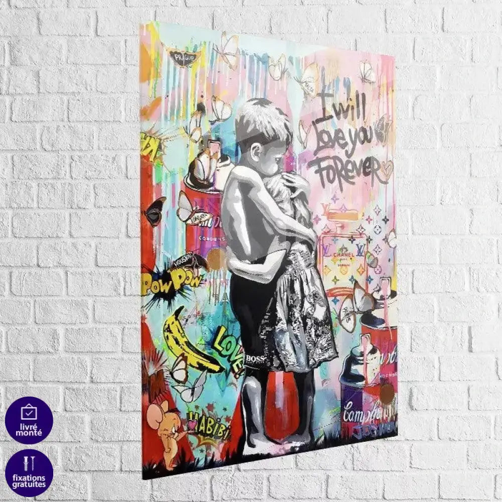 Tableau Street Art Premiers Baisers - Montableaudeco