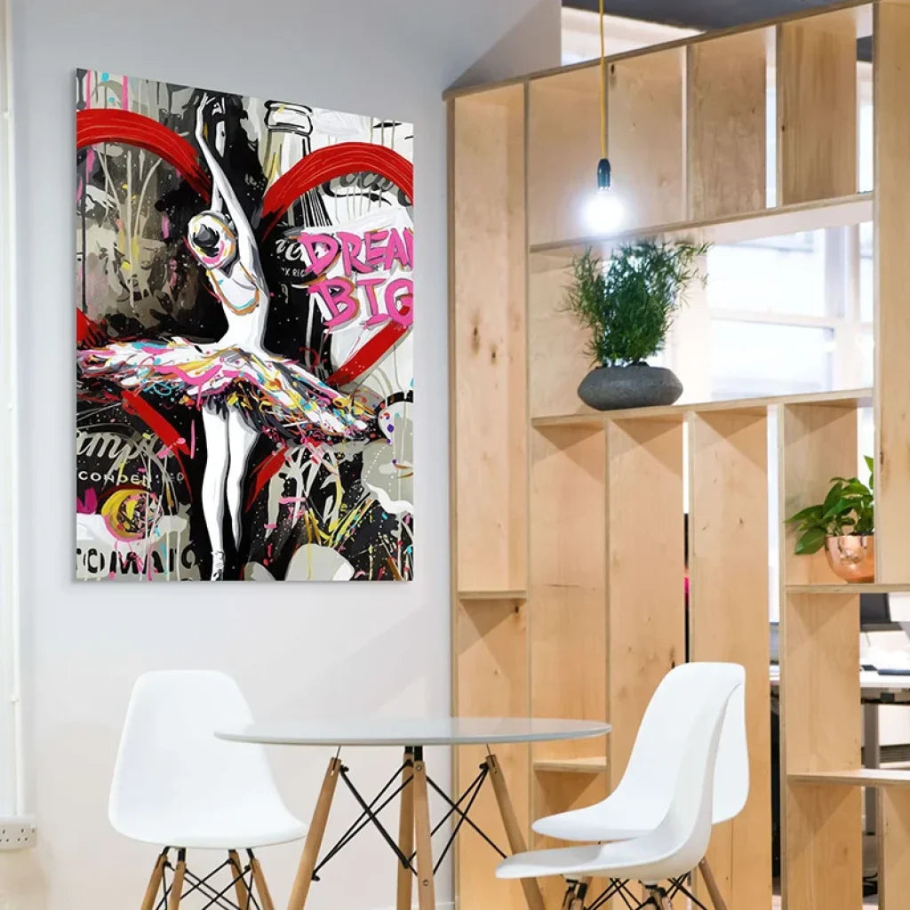 œuvre murale inspirante Dream Big