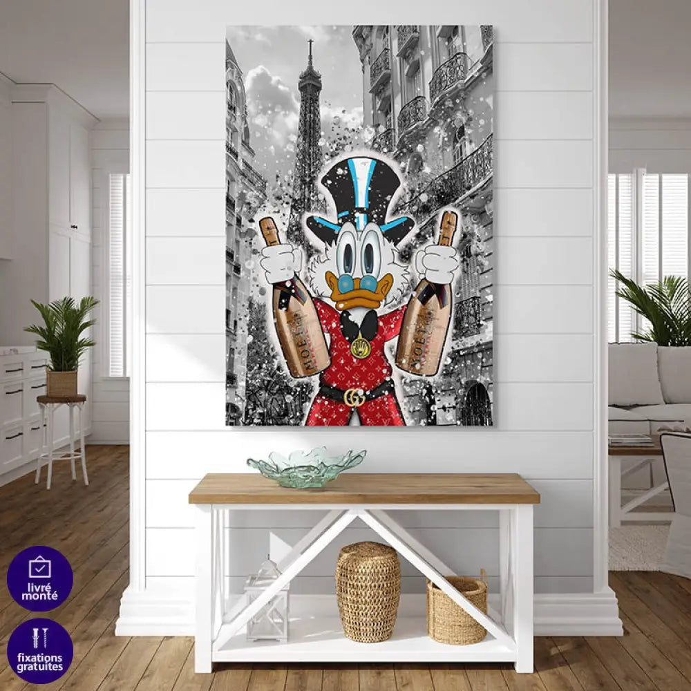 Tableau Street Art Rich Duck in Paris Tableau Street Art