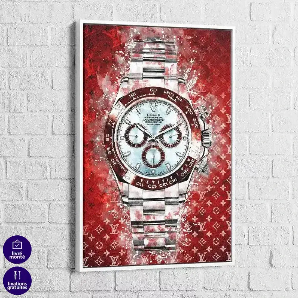 Tableau Street Art Rolex Louis Vuitton - Montableaudeco